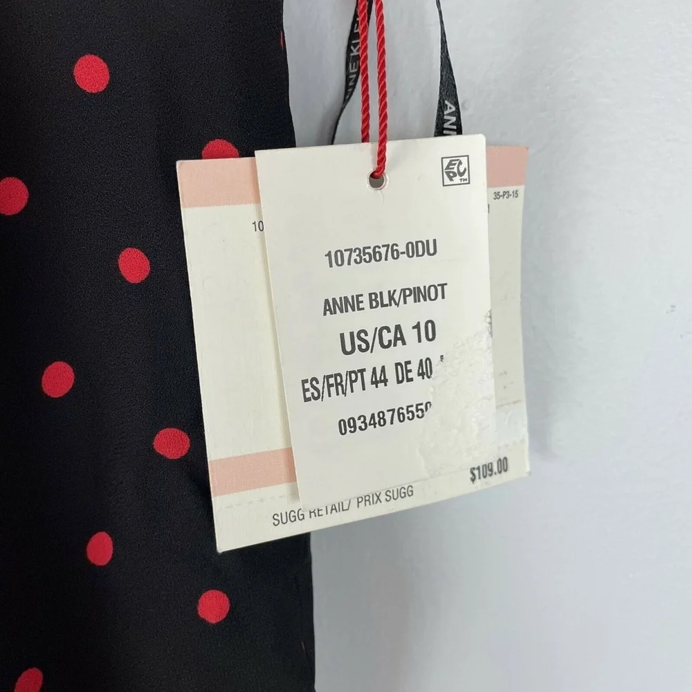 !!! Lowest Price!!! NWT Anne Klein Polka Dot Midi Faux Wrap Skirt - Picture 7 of 11